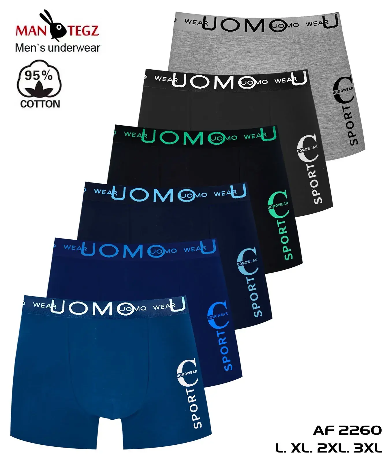Bokserki męskie WEAROMO 95% bawełna L-XL-XXL-XXXL AF2260