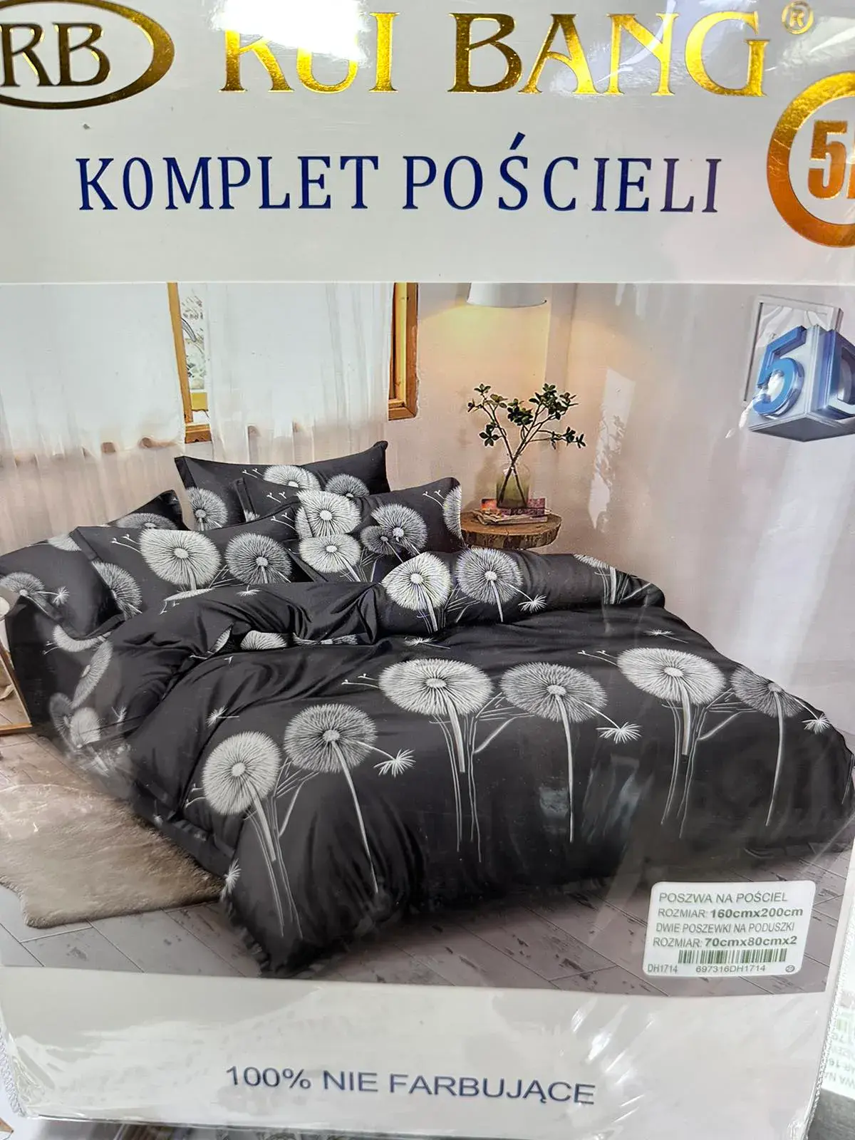 Komplet Pościeli 3cz 160/200 RB Komplett 100% Nie Farbowane