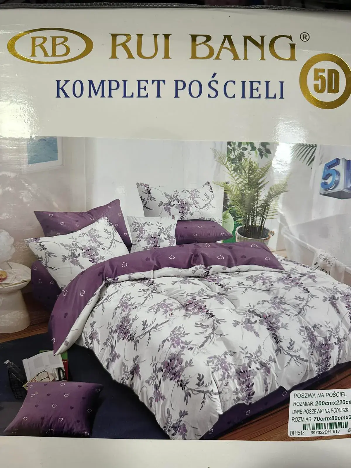 Komplet Pościeli 5D 200x220 RBB Rui Rui Bang