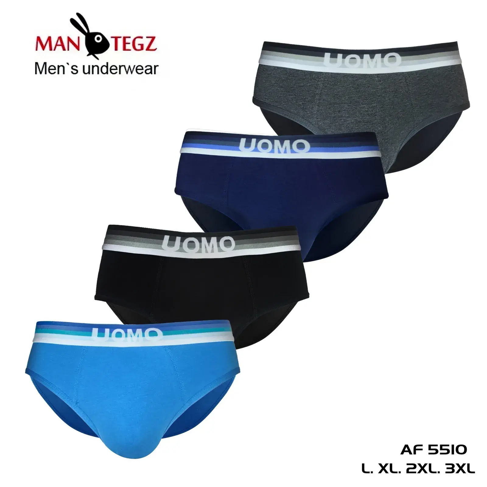 Bokserki męskie UOMO 4 szt. L XL 2XL 3XL AF5510