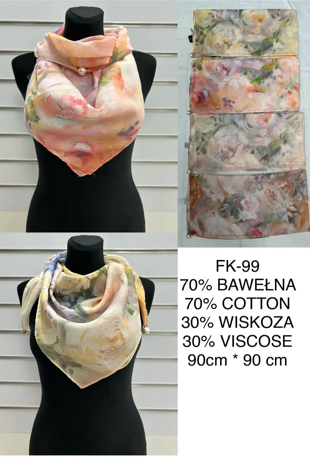 Chusta Damska 70% Fk99 90x90 cm