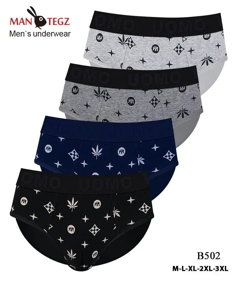 Bokserki męskie Man Tegz M-L-XL-XXL B502 szary/granatowy