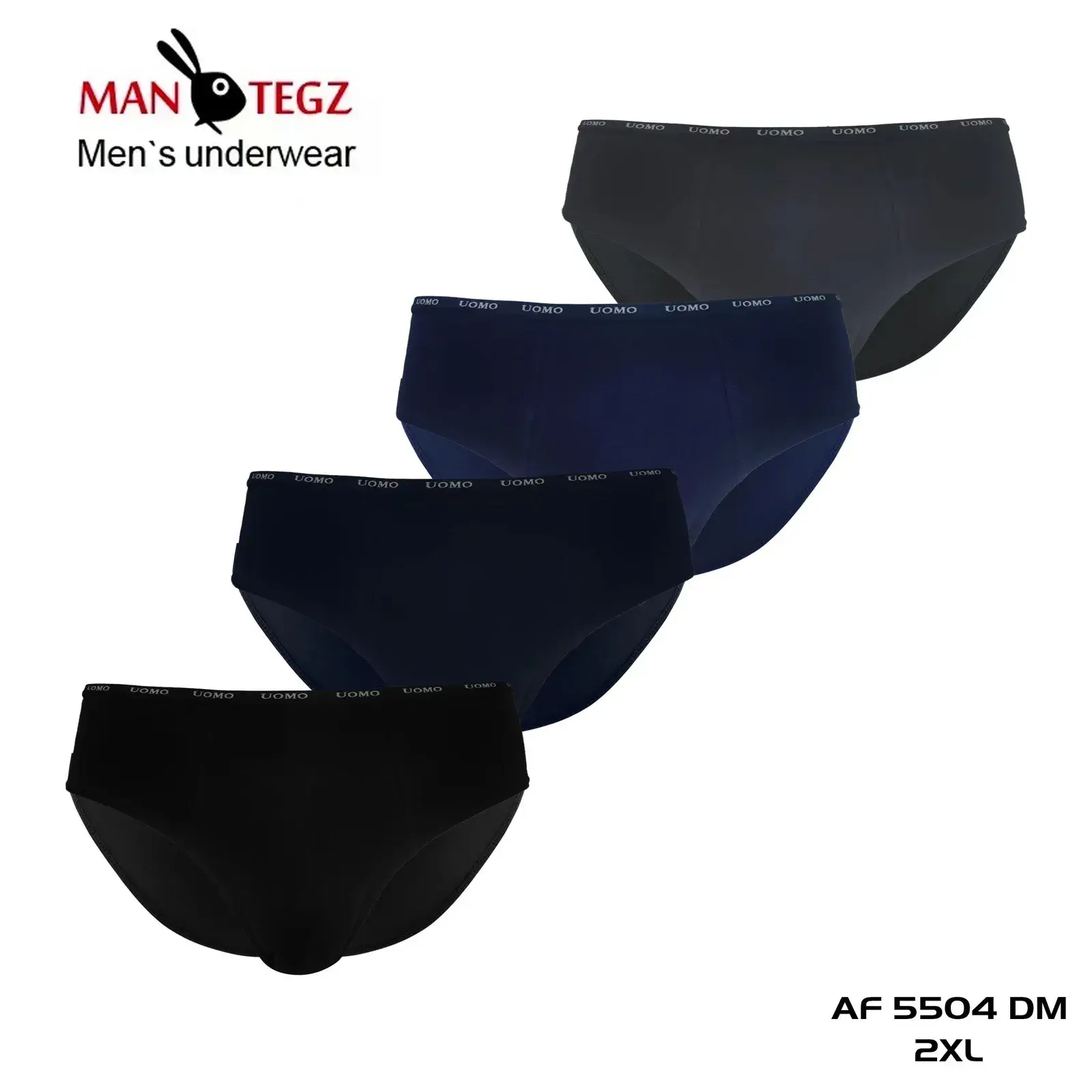 Bokserki męskie Man Tegzz XL i 2XL, granatowe/czarne, 4 szt