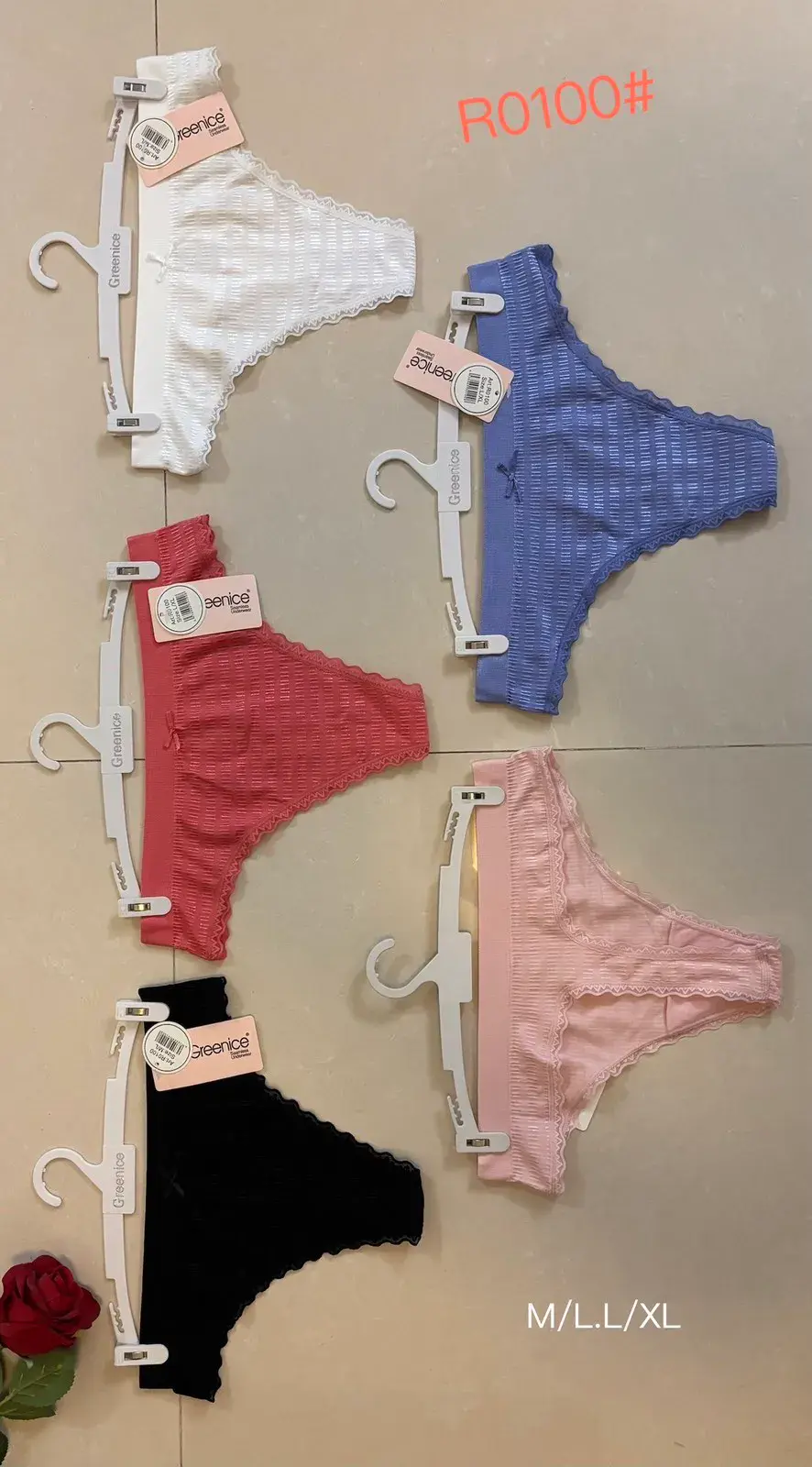 Majtki damskie M-L XL, 6 szt. na wieszaku R0104