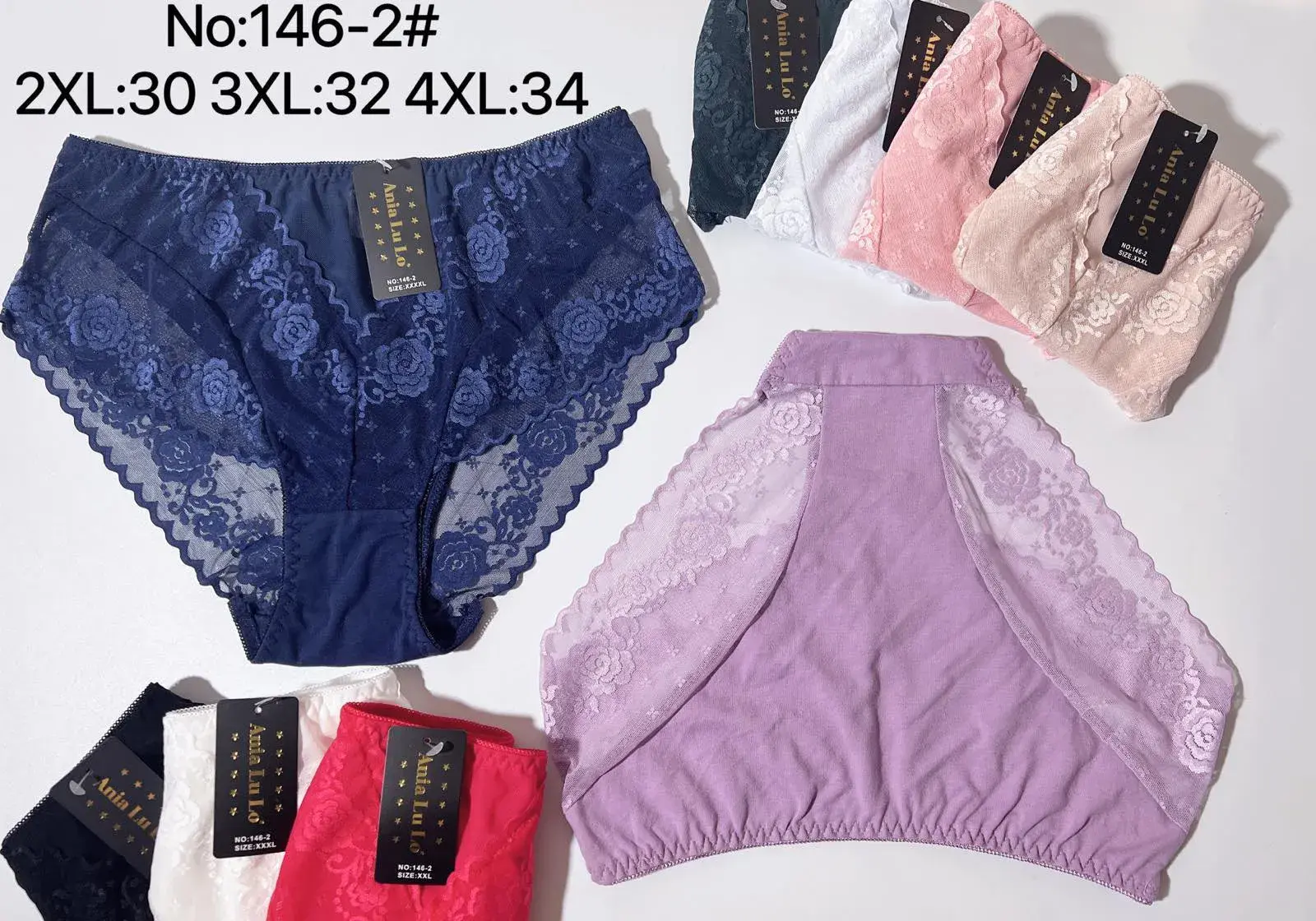 Majtki damskie koronkowe No.146-2# XL-3XL-4XL