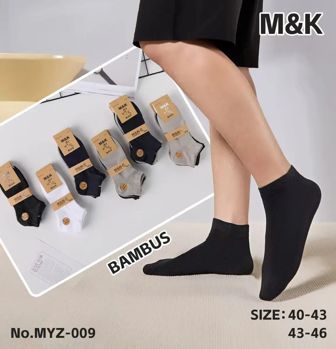 Skarpetki bambusowe M&K mix kolorów rozmiar 40-46