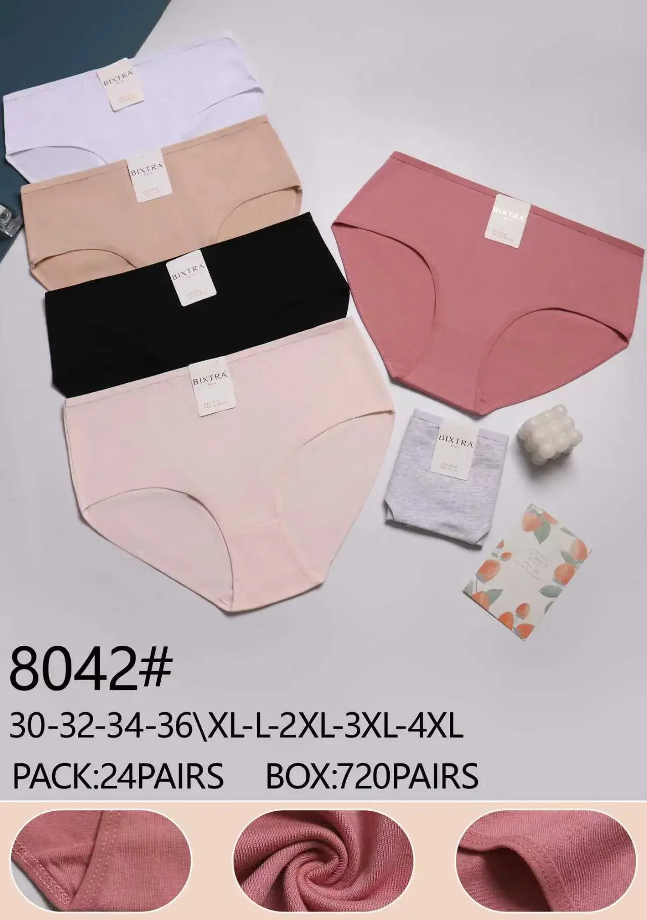 Majtki damskie bawełniane 6 szt. rozmiary 30-4XL