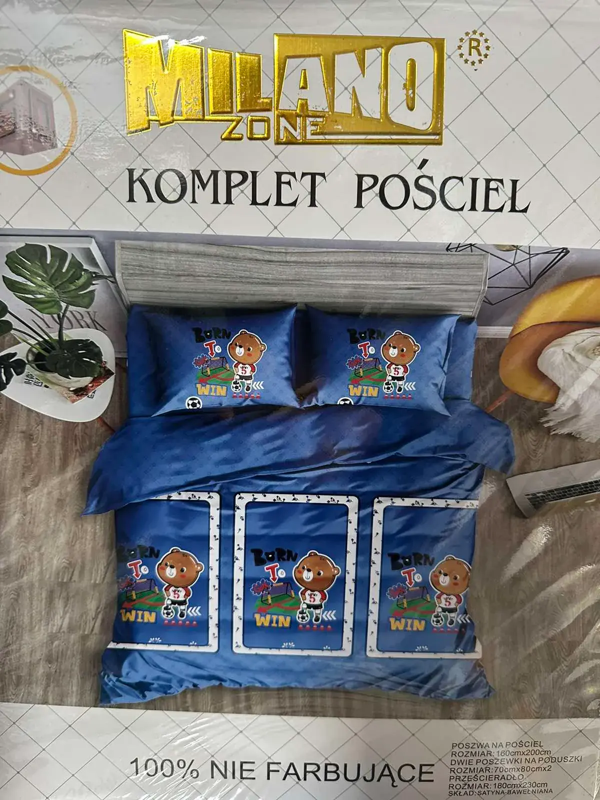Komplet Pościel 4CZ 160/200 Milano Zone nie farbujące
