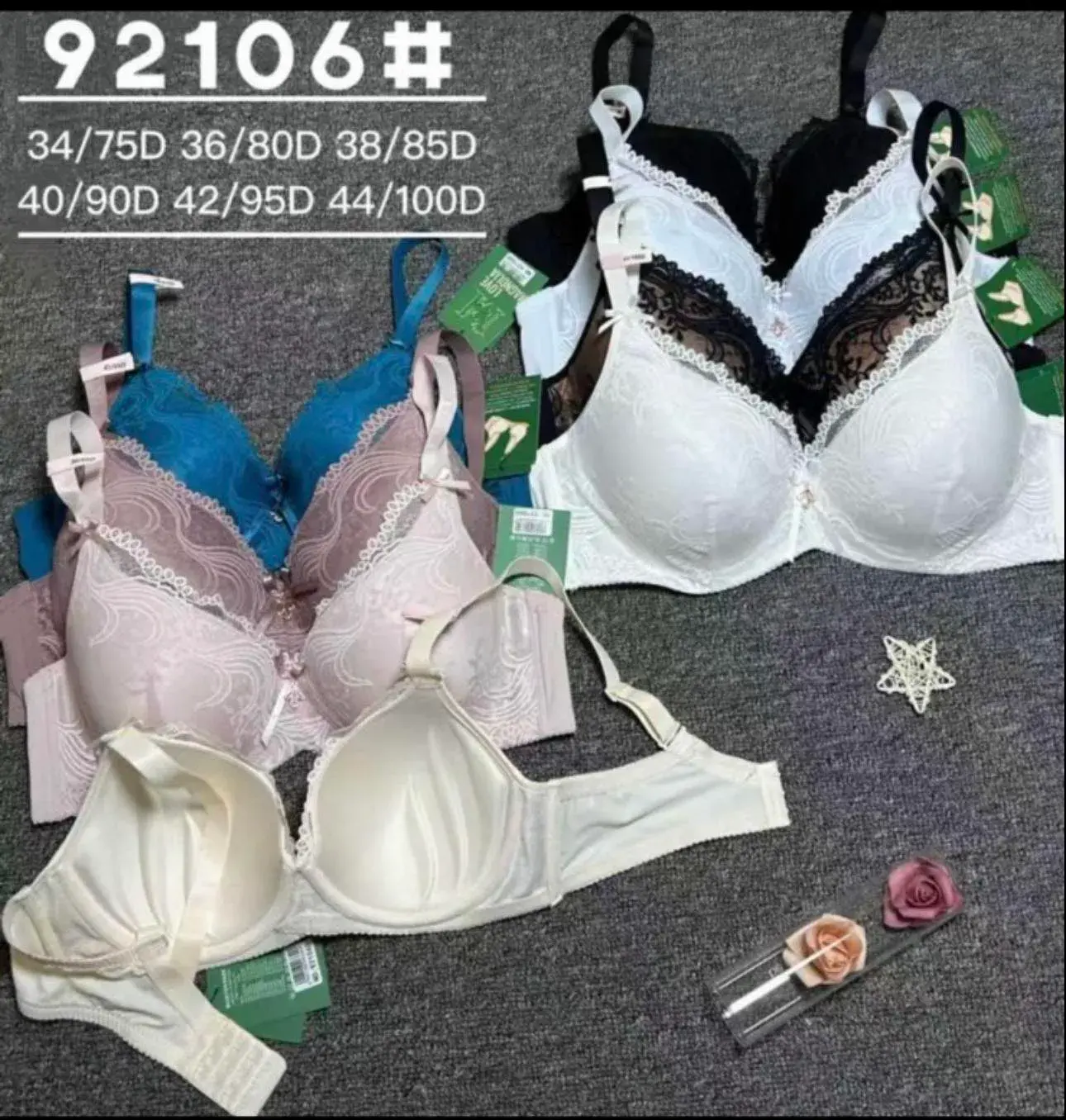 Biustonosz damski bez drutu push-up