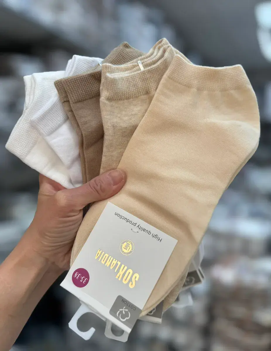 Skarpetki damskie stopki SOXLANDIA zestaw kolorów nude 35-38