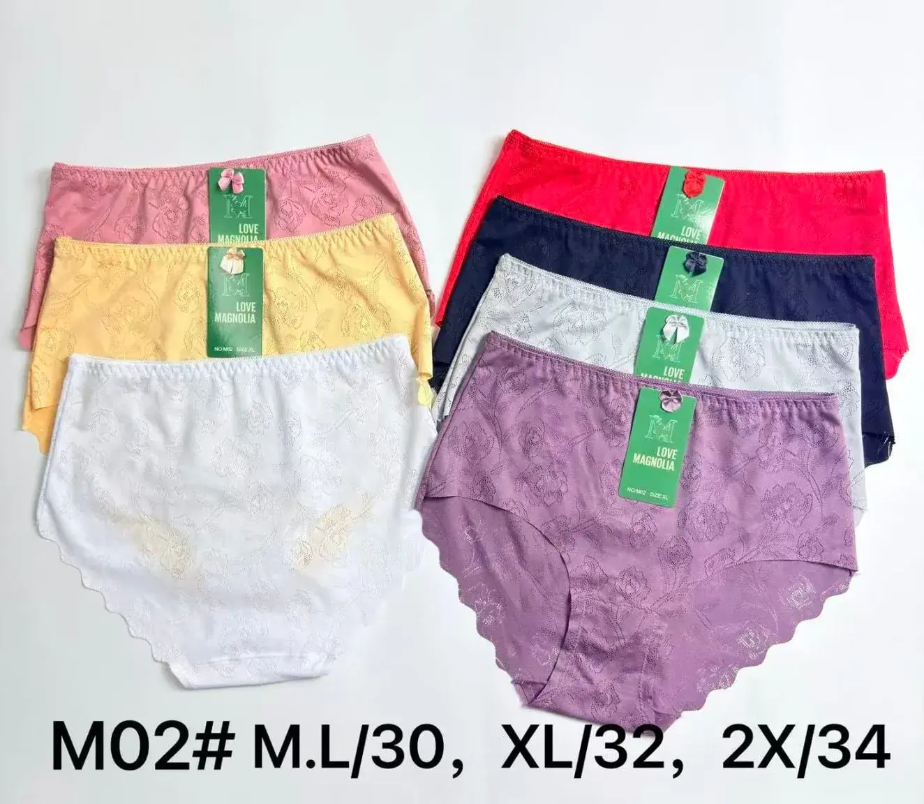 Majtki damskie MO2 M/L/30, XL/32, 2XL/34, 8 szt.