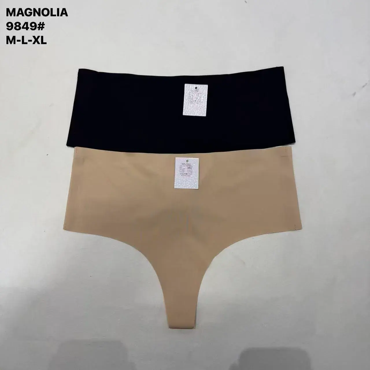 Majtki damskie Magnologia M-L XL beżowe i czarne