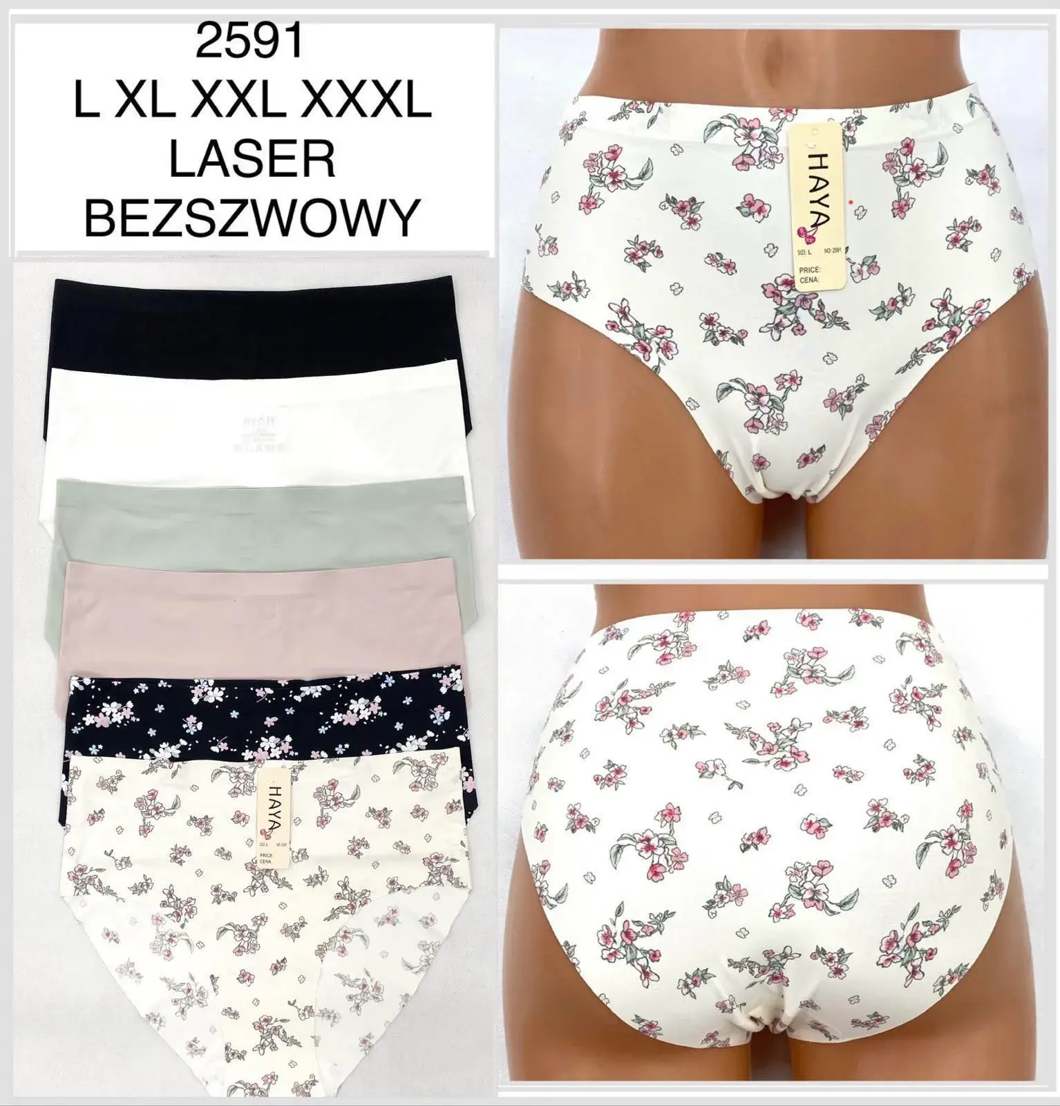 Majtki damskie HAYA bezszwowe laser L XL XXL XXXL
