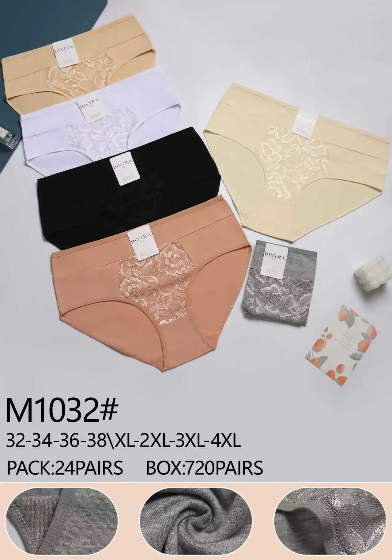 Majtki damskie M1032# rozmiary 32-34-36-38-XL-XXL-XXXL