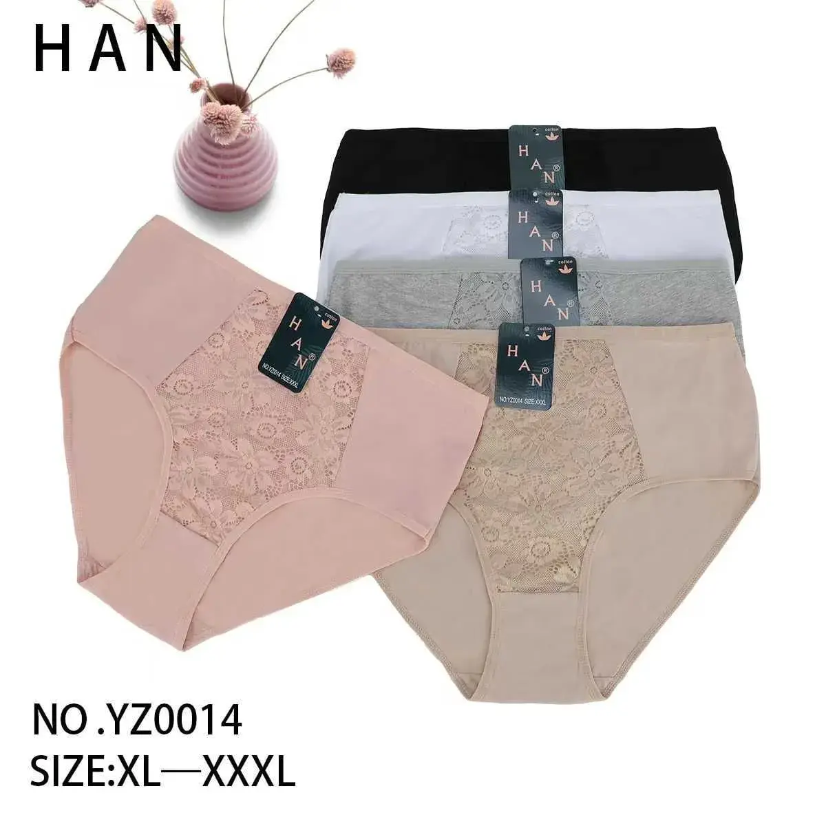 Majtki damskie HAN 4 szt. XL-XXXL NO.YZ0014
