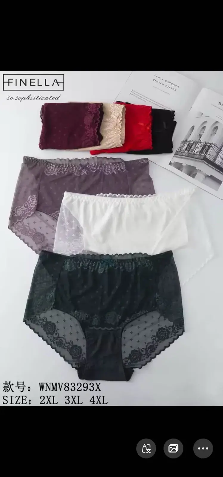 Majtki damskie Finella WMV389X rozmiary XL, 2XL, 4XL