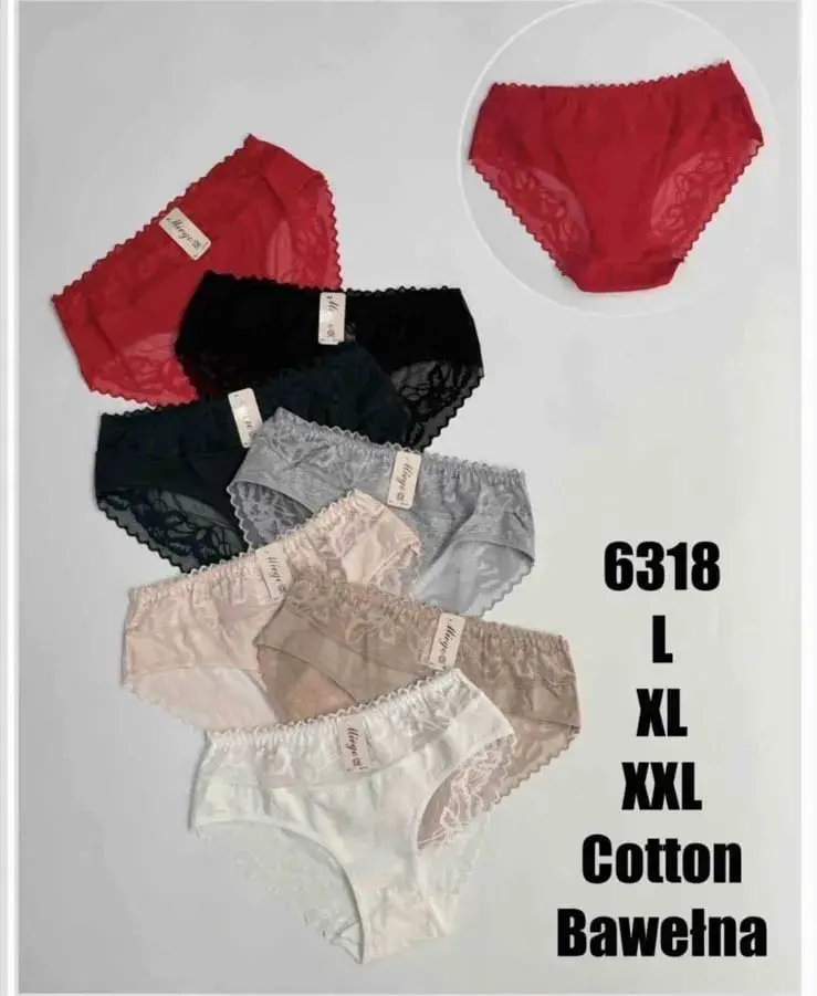 Majtki damskie bawełniane L-XXXL kod 6318
