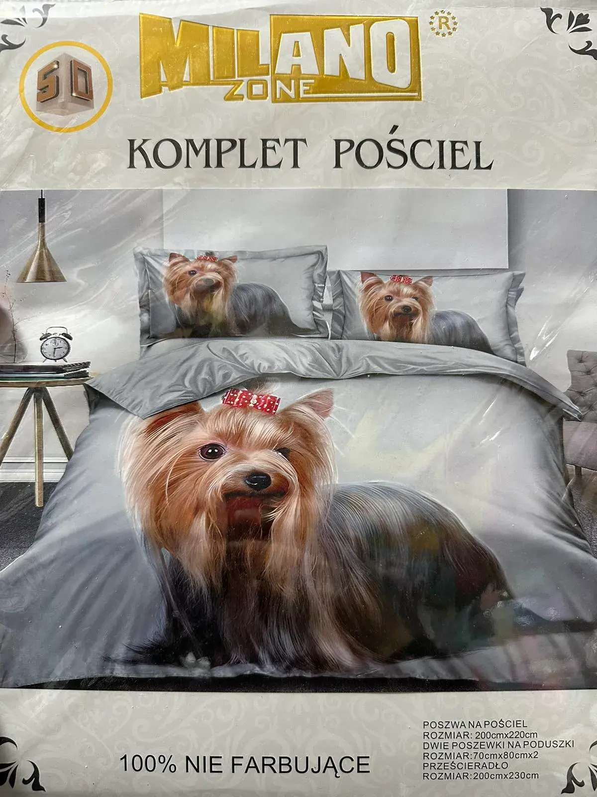 Komplet Pościeli Milano 4cz 200x220 z Yorkiem