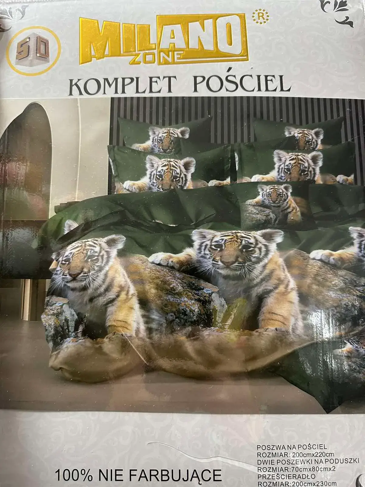 Komplet Pościel Milano 4CZ 200x220 Tygrys