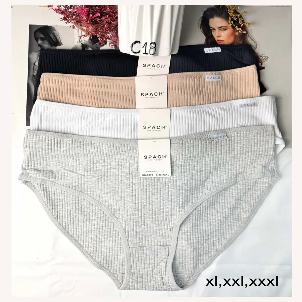 Spach Majtki damskie premium cotton XL-XXL-XXXL