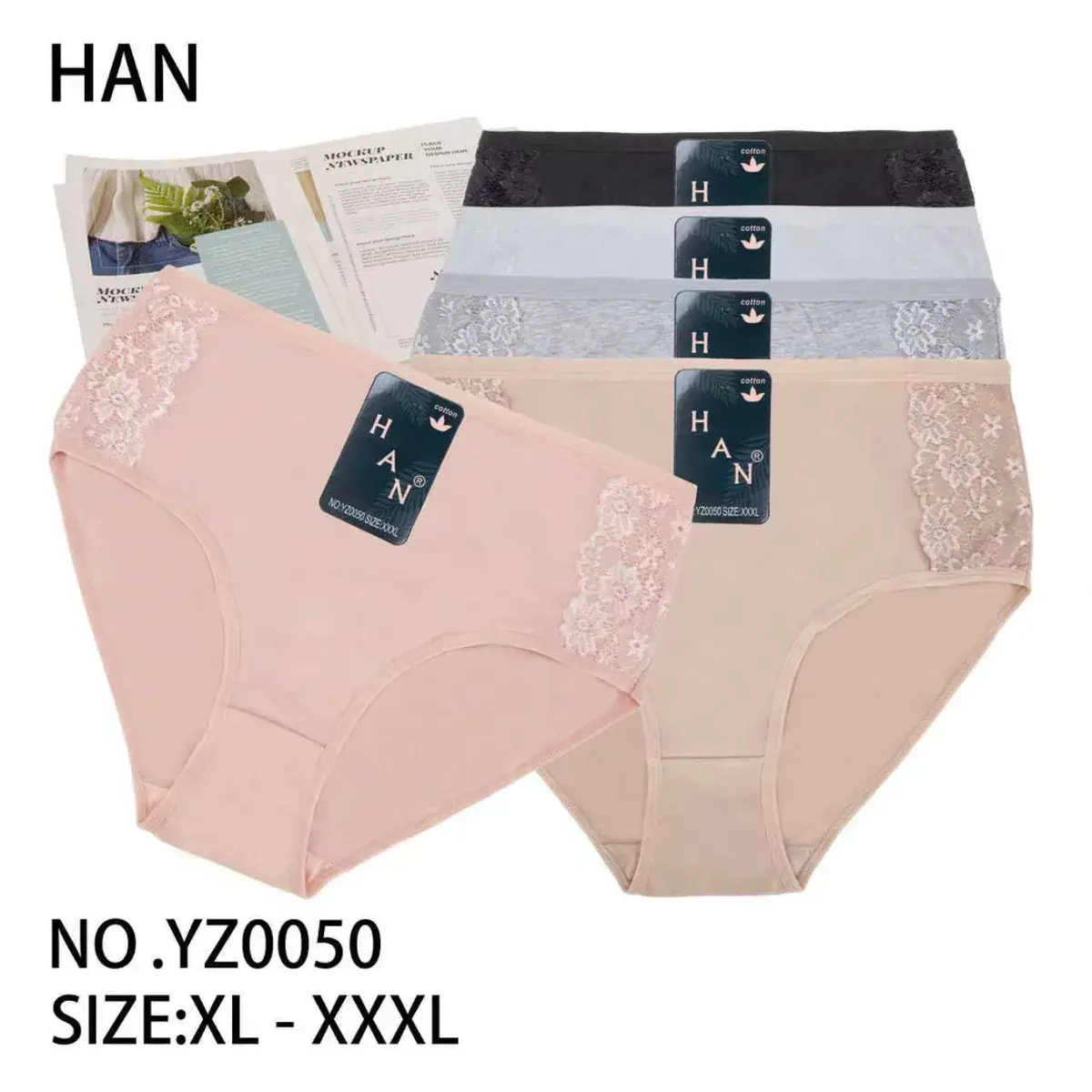 Majtki damskie HAN 5 szt XL-XXXXL YZ0050