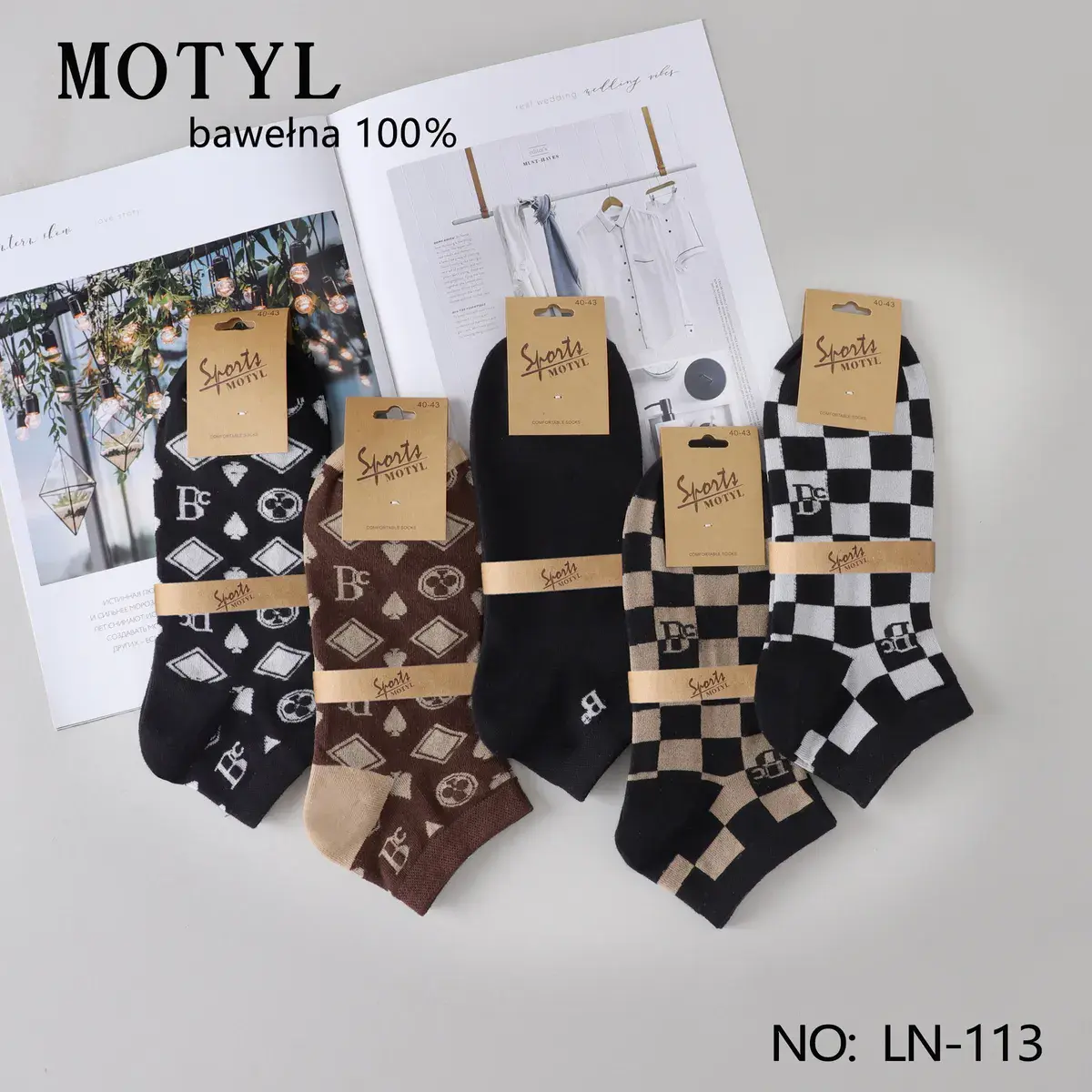 Skarpetki Sportyl Motyl 100% bawełna rozmiar 40-43