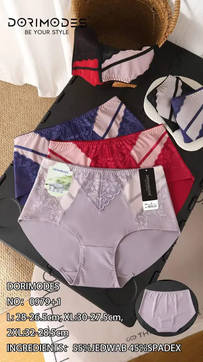 Dorimodes Majtki XXL Koronkowe 55% Bawełna 45% Spandex