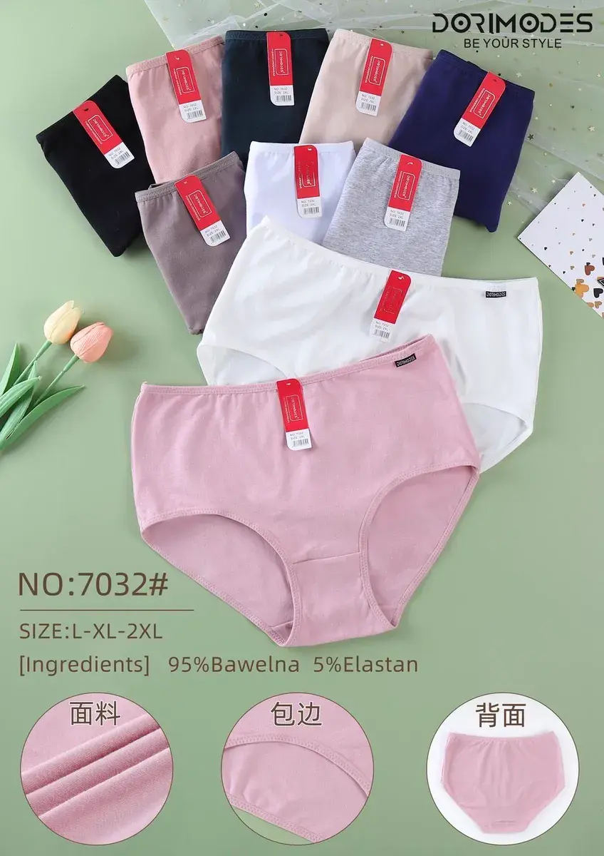 Dorimodes Majtki Bawełniane Różowe L-2XL