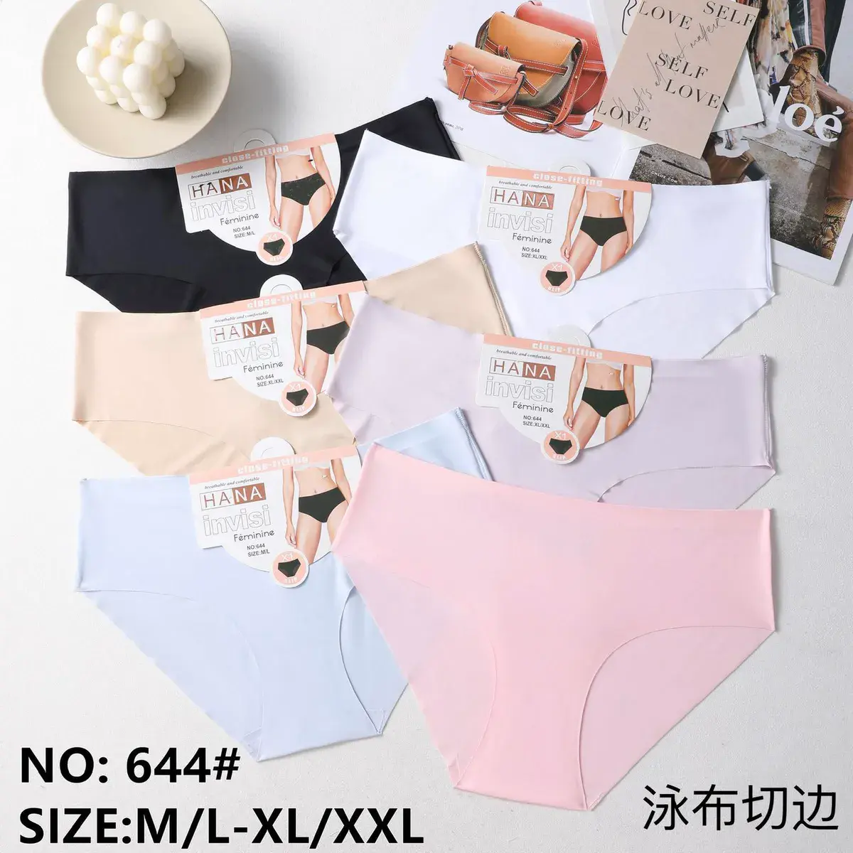 Hana Invisi Figi damskie close-fitting M/L-XL/XXL wielokolorowe