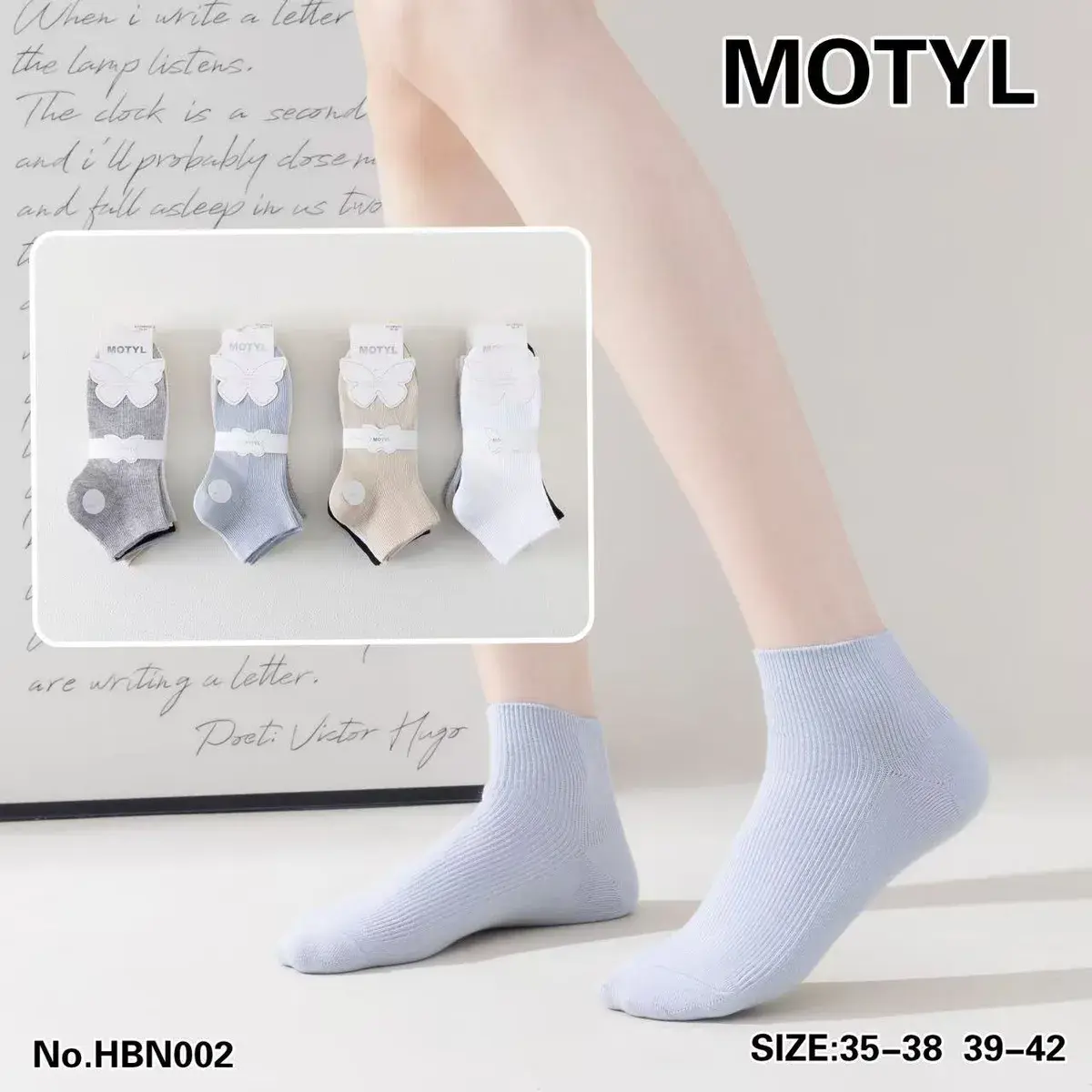 Skarpetki Motylek w 4 kolorach rozmiar 35-42