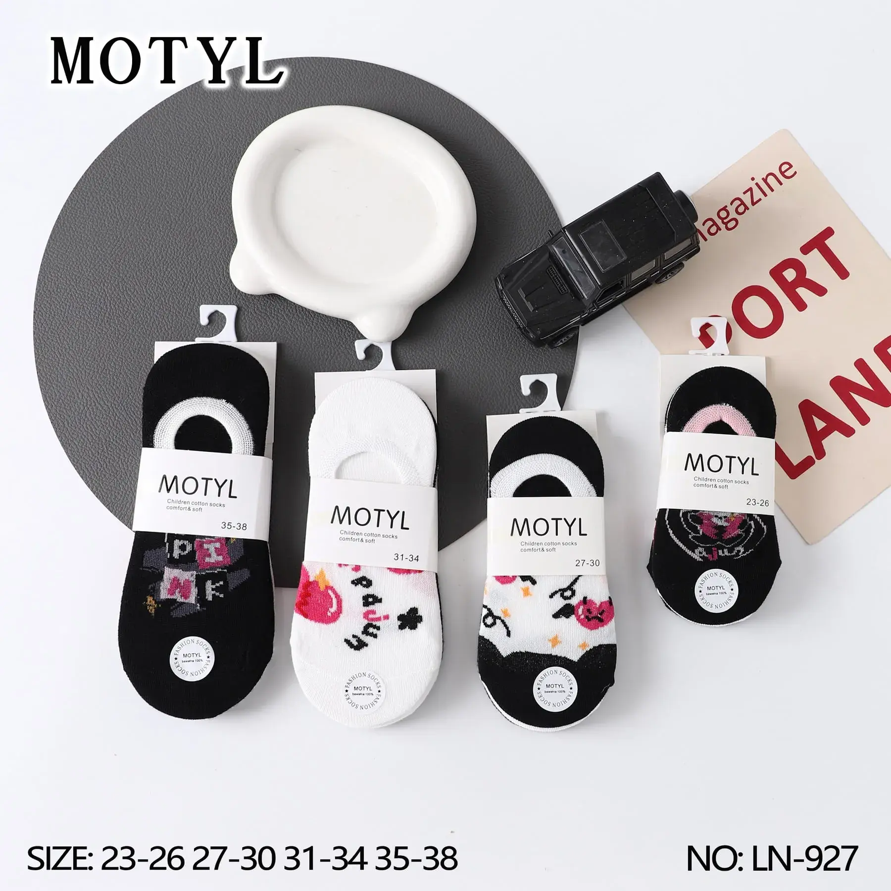 Skarpetki niewidoczne MOTYL damskie i dziecięce 5 par