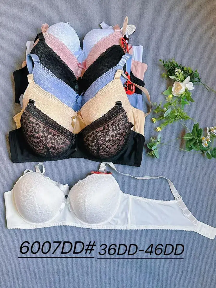 Biustonosz push-up koronka 36D-46DD wielokolorowy