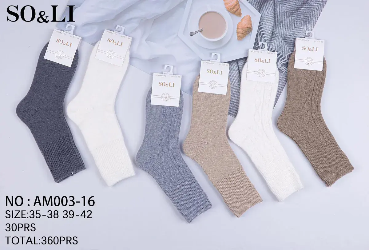 SO&LI Skarpety damskie bawełniane w pastelowych kolorach 35-42