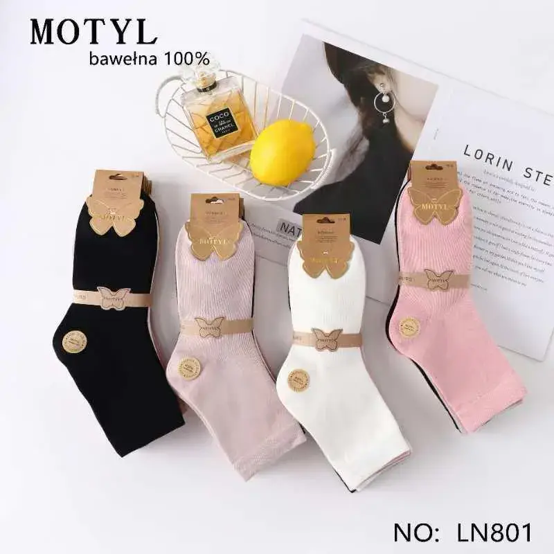 Motyl Skarpety Bawełniane 100% w Pastelowych i Ciemnych Odcieniach