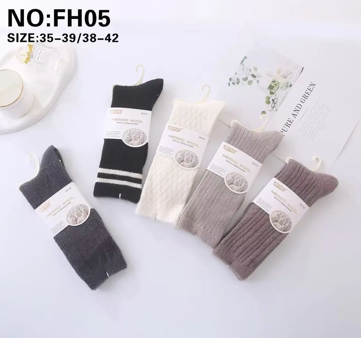 Skarpety Merino Wool REHF Szare 38-42
