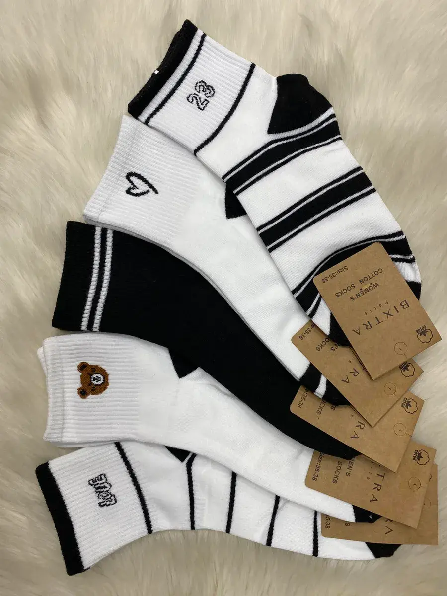 Skarpety Bawełniane Damskie BIXTRA Paris 35-38 Mix Wzorów