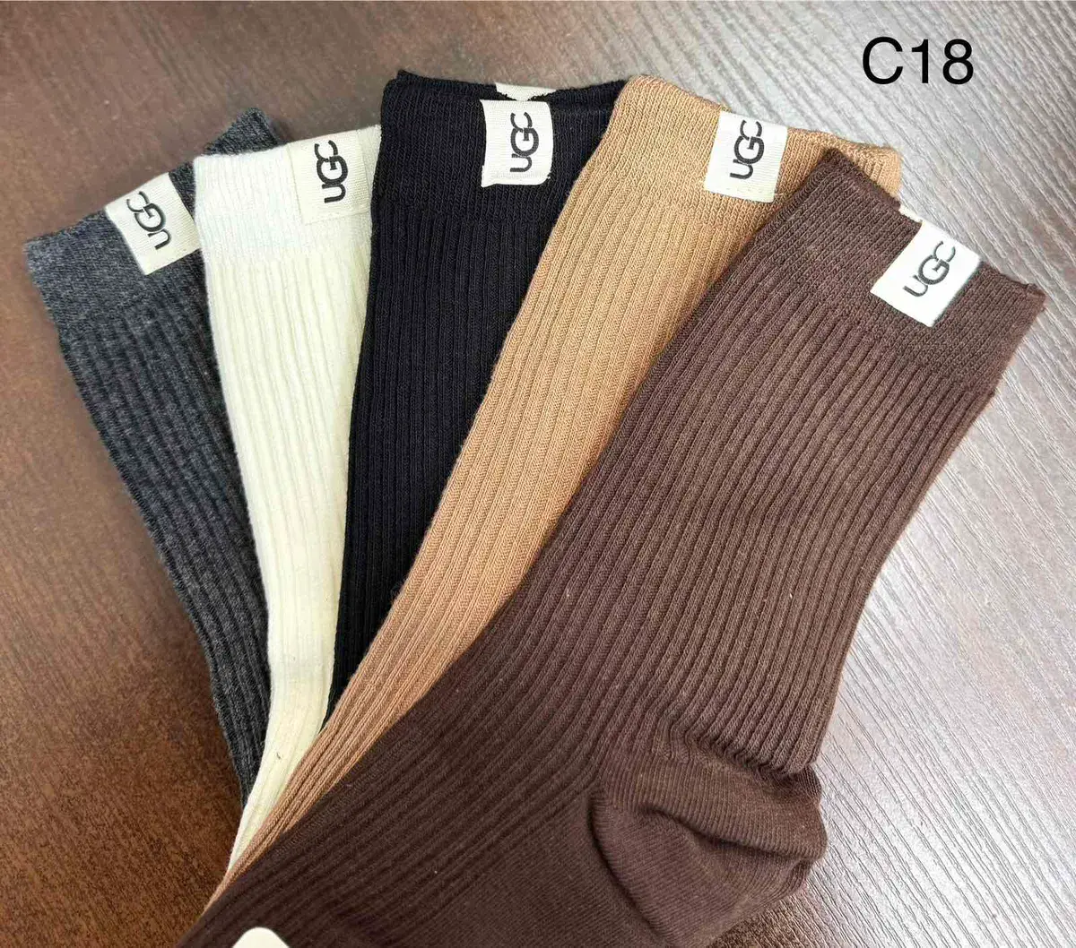 Skarpetki UGG prążkowane mix kolorów