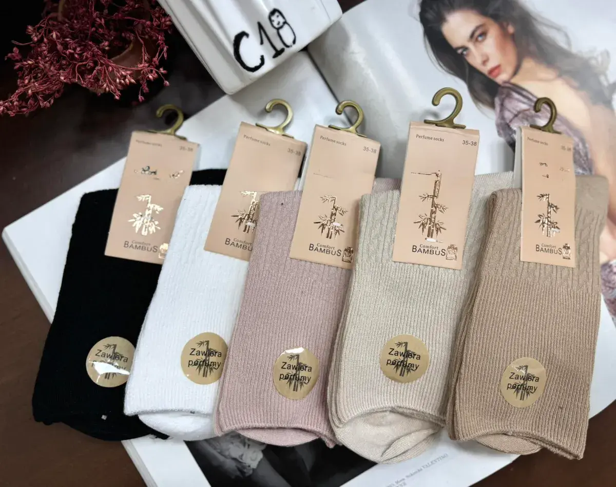 Skarpetki bambusowe Comfort BAMBUS 35-38 mix kolorów z perfumą