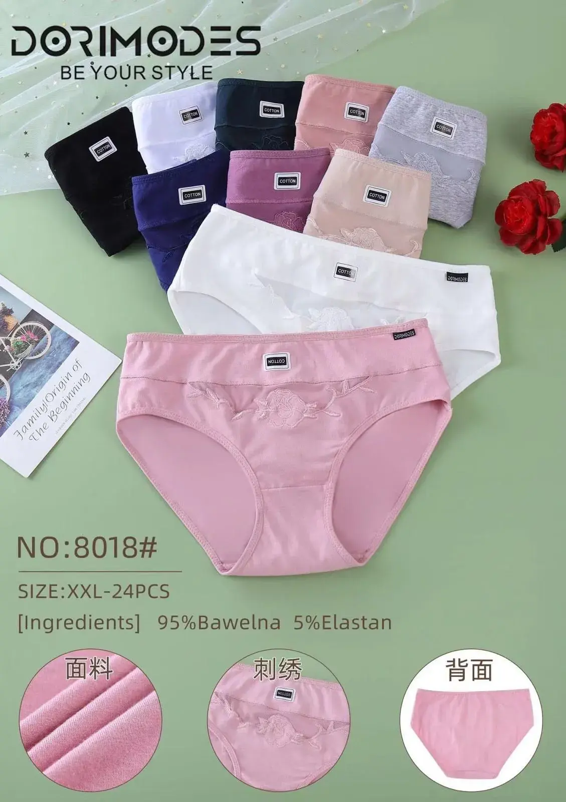 Majki damskie XL-XXL 24 szt. 95% bawełna 5% elastan
