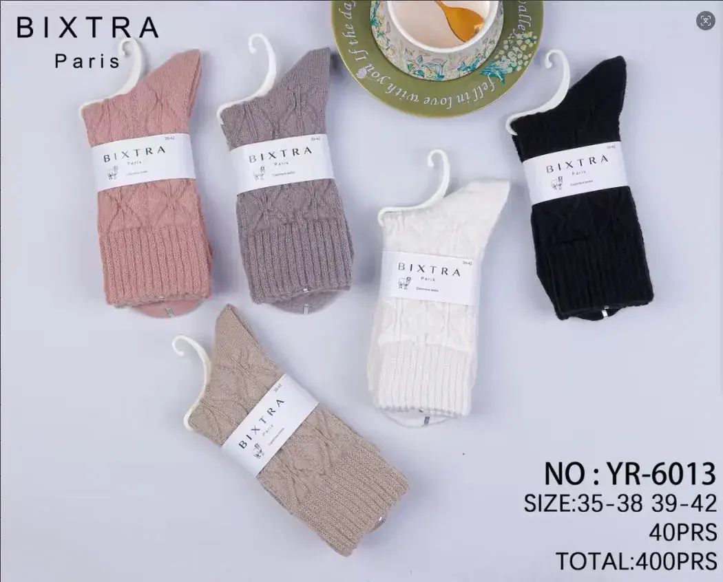 BIXTRA Paris skarpety damskie bawełniane 35-42 pastelowe kolory