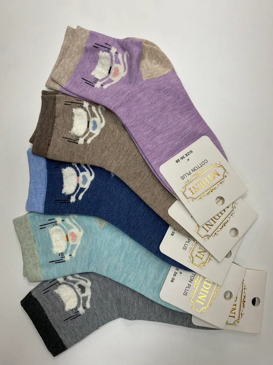 Skarpetki damskie MIDINI Cotton Plus z owcą, rozmiar 35-38, mix kolorów