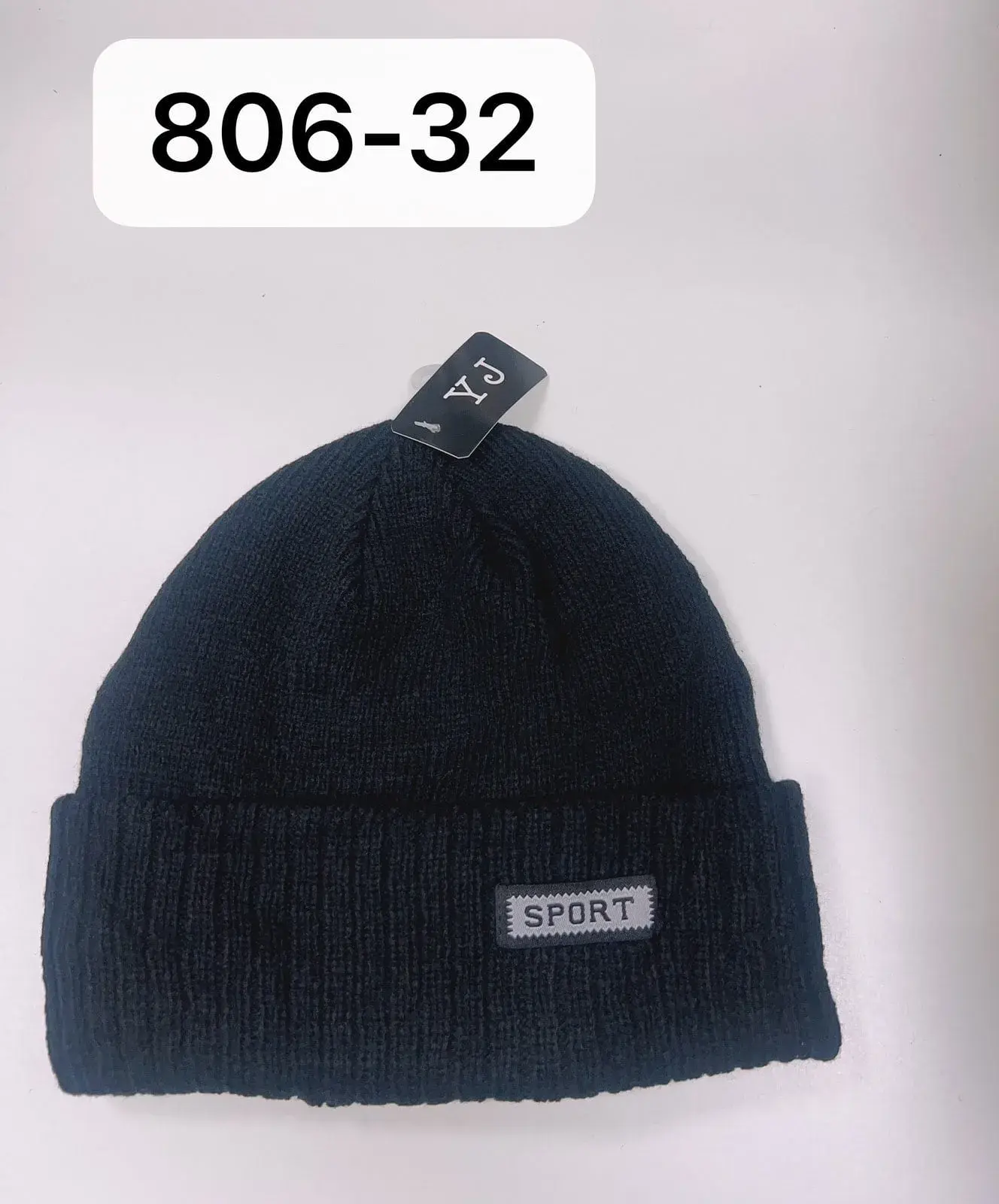 Czapka damska beanie czarna sport