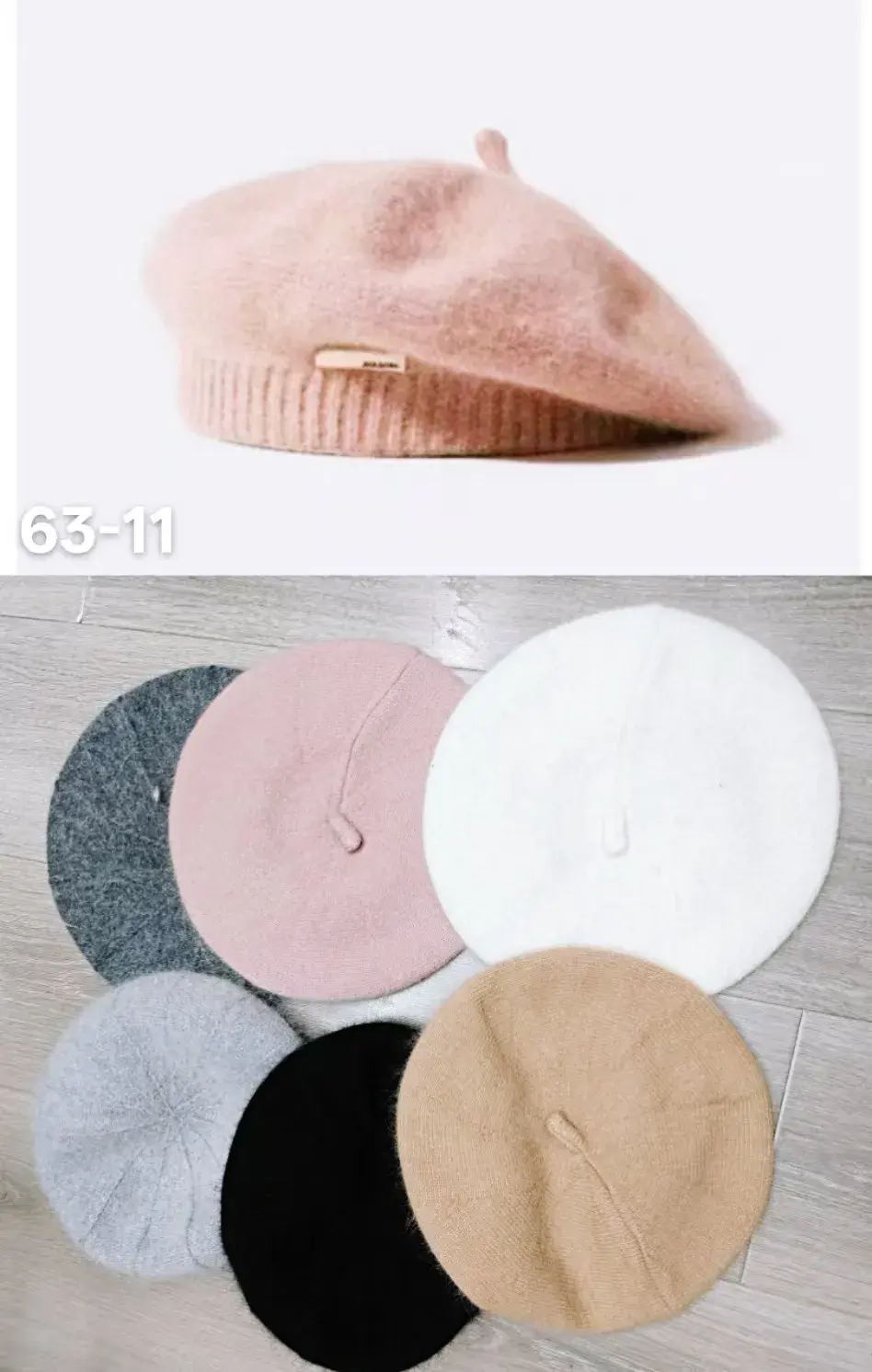 Czapki damskie beanie berety wełna