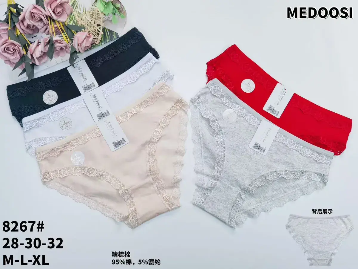 Medooos Majtki Damskie Bawełniane M-L-XL 95% Cotton