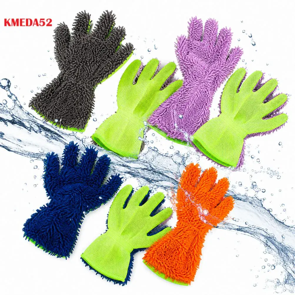 Rękawice z mikrofibry Chenille 30x21,5 cm kolor losowy