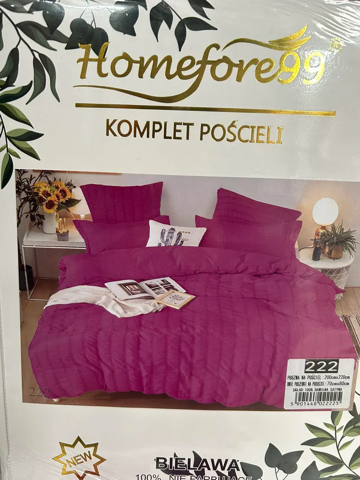 Komplet pościeli 3cz. Homefore99 160x200cm fioletowy
