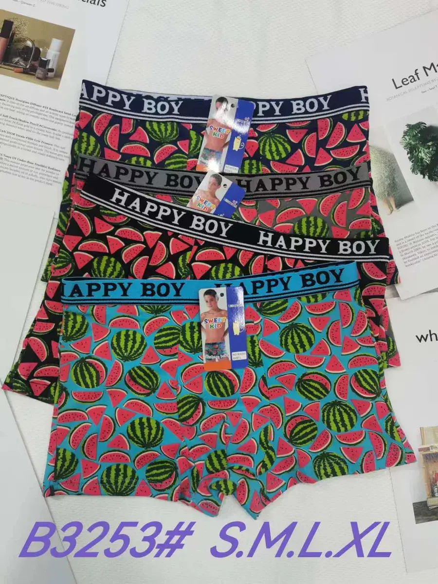 Bokserki dziecięce Happy Boy z nadrukiem arbuzów mix kolorów
