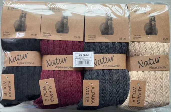 Skarpetki damskie Alpaka Natur termo 35-38 mix kolorów