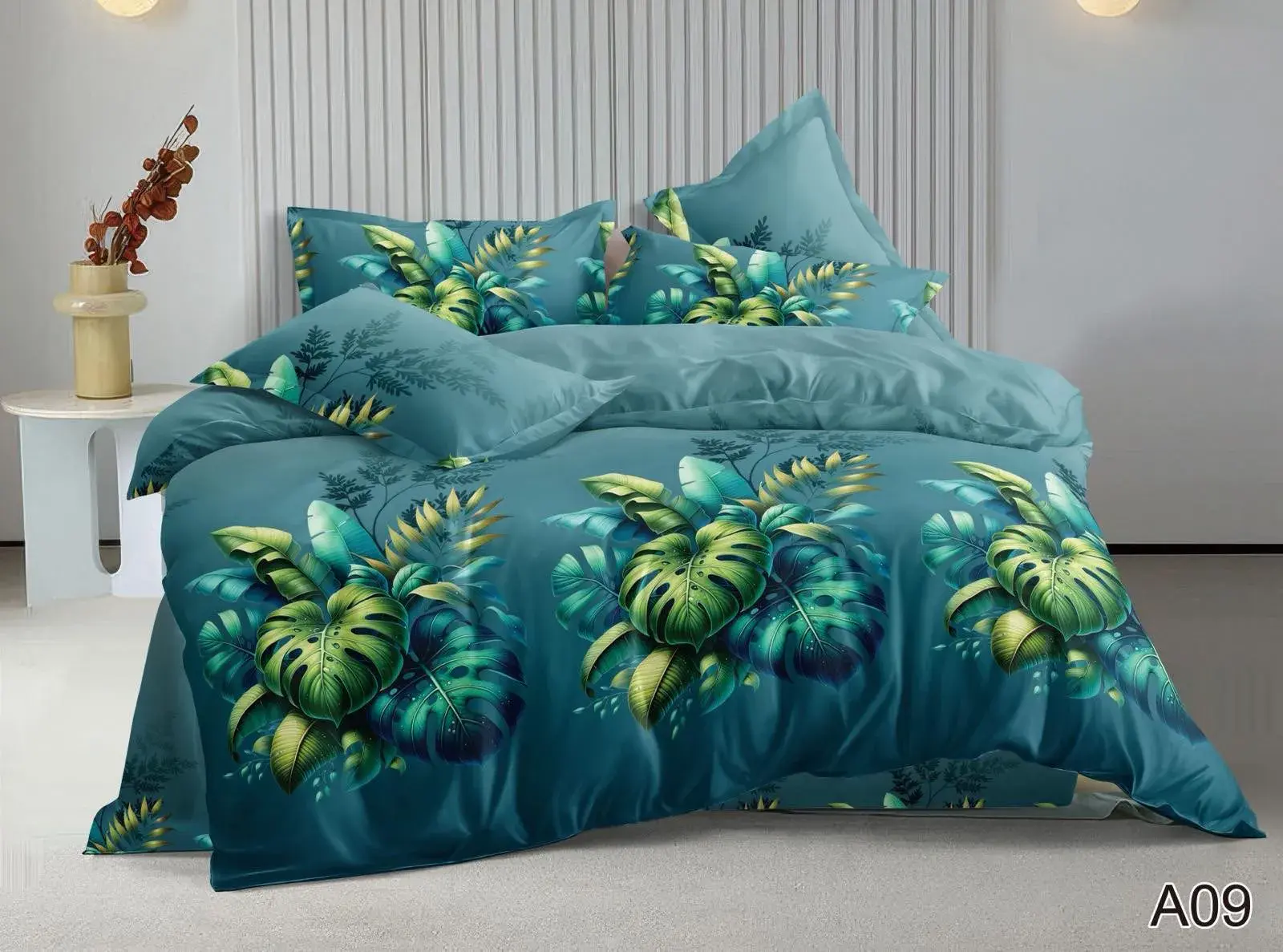 Komplet Pościel 3D 160/200 Liście Monstera A09