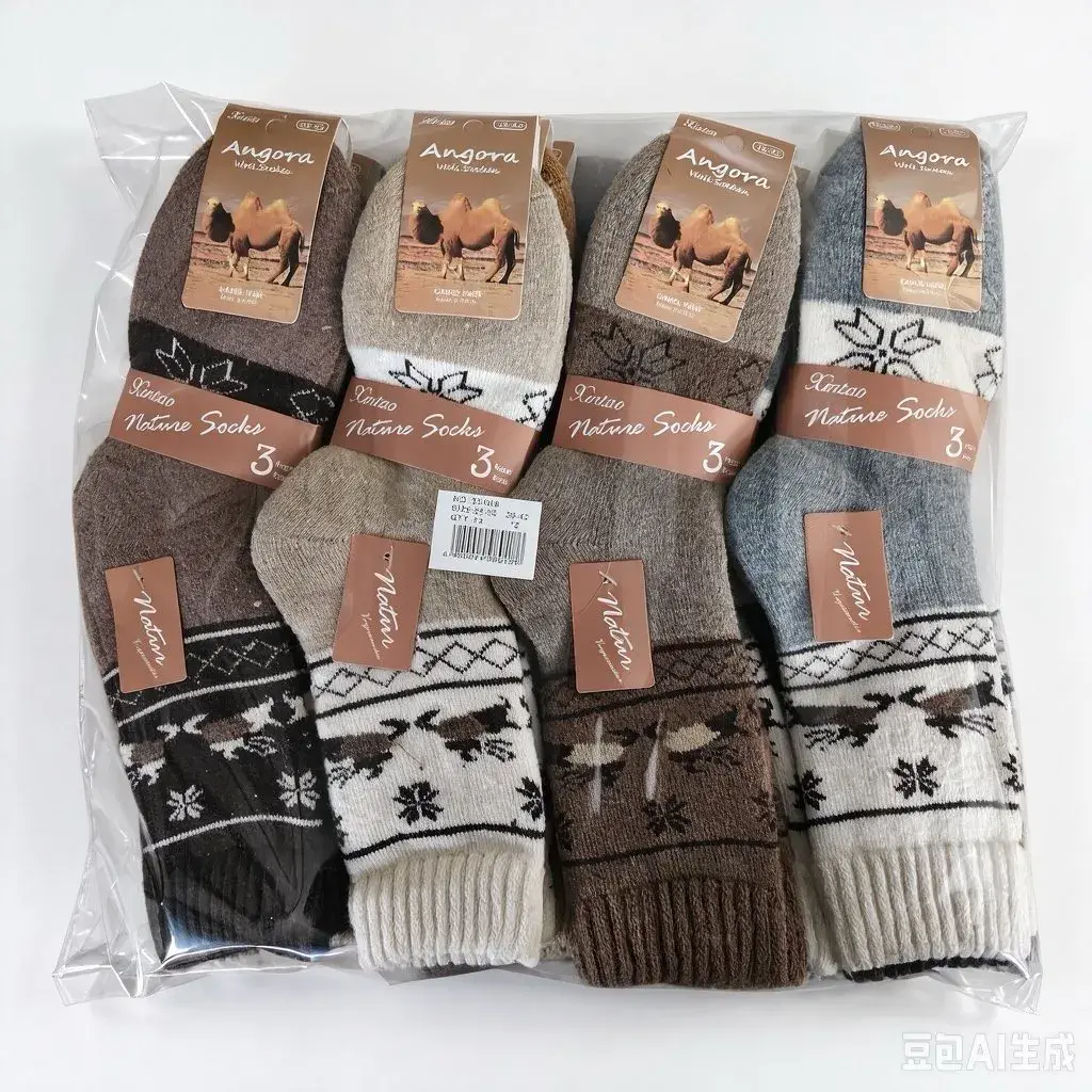 Skarpety zimowe Angora Nature Socks mix kolorów 3 pary